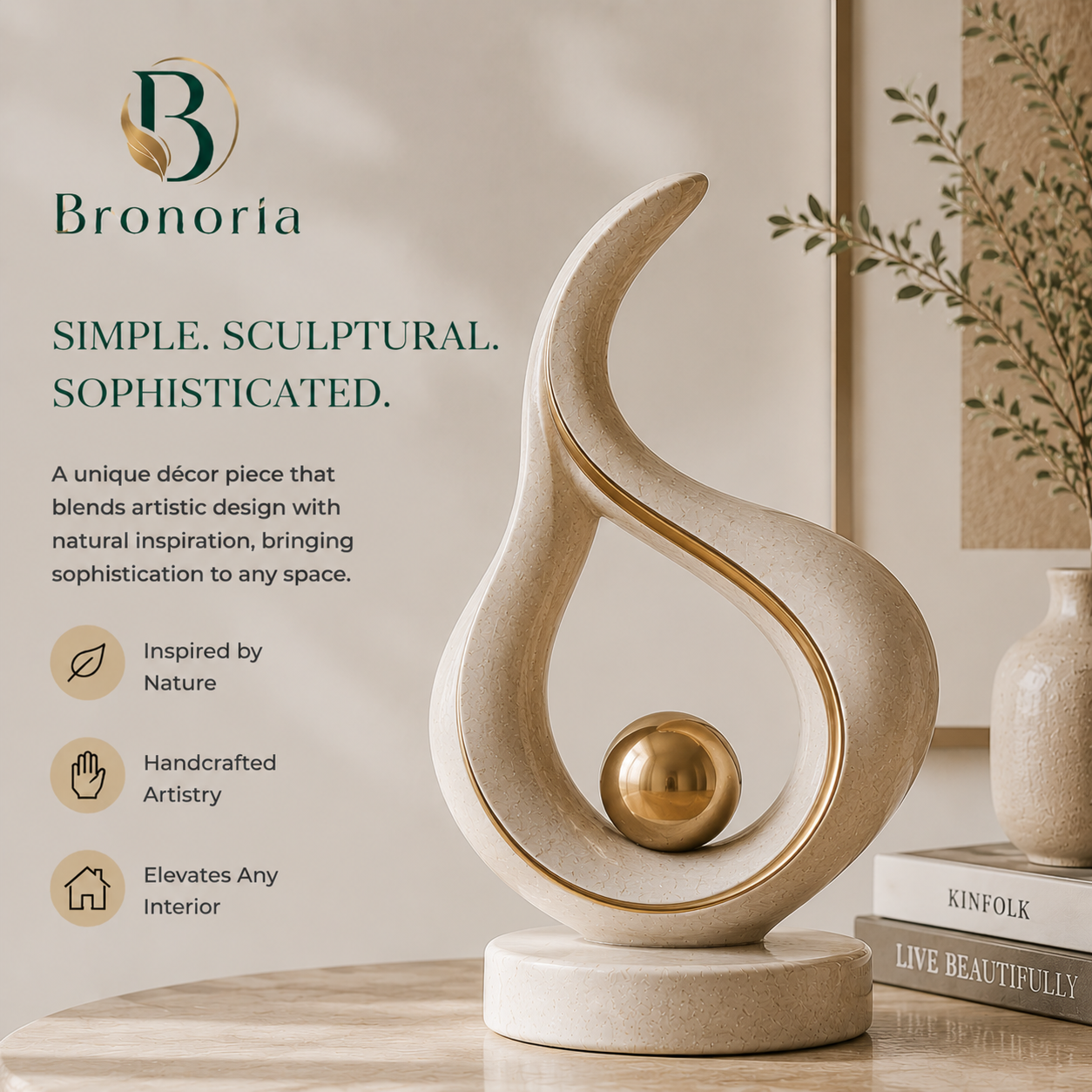 Bronoria™ — Solara Nest Orbital Sculpture Vessel